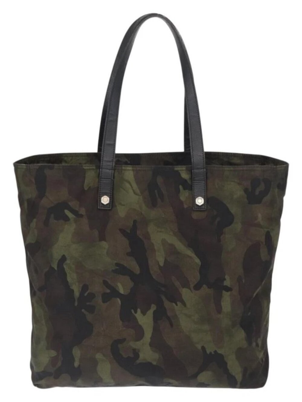 PRADA Camouflage Tote Bag Nylon Khaki Auth gh1628 - Picture 2 of 16